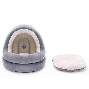 Grey Ultra Soft Puffy Pet Bed